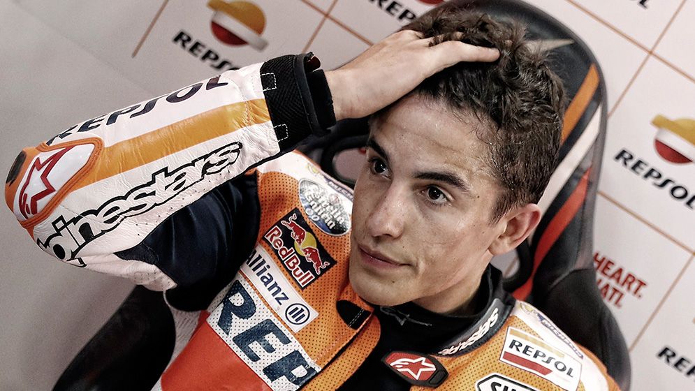 Marc Márquez sudando